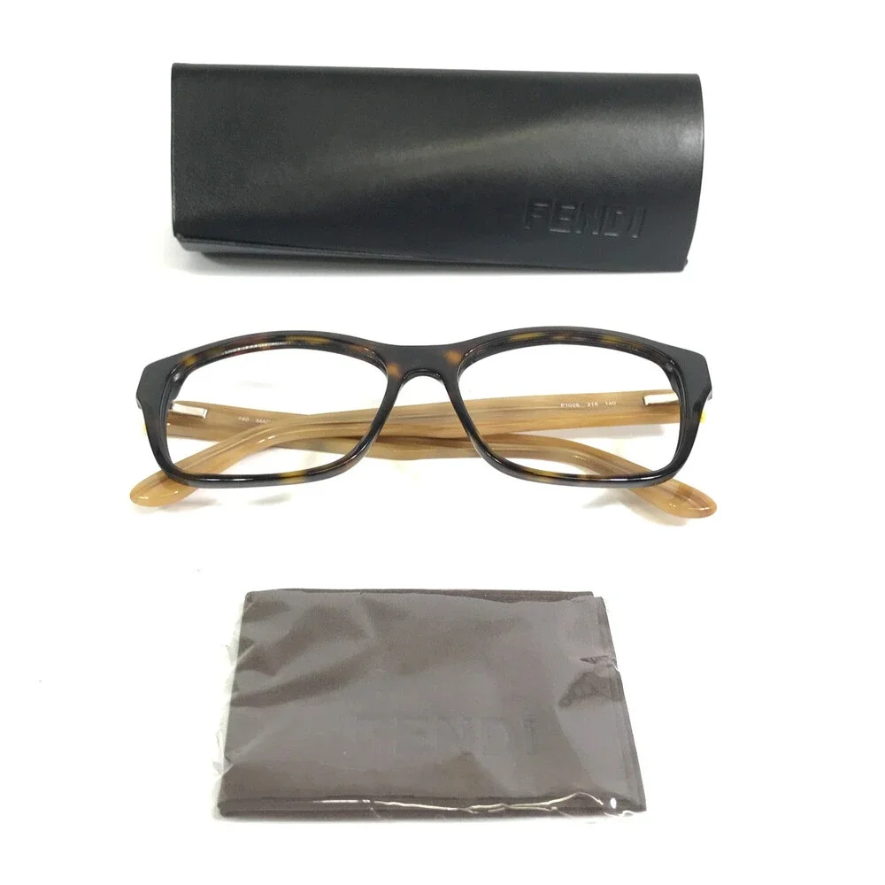 Fendi Eyeglasses Frames F1026 215 Tortoise Brown Rectangle Full Rim 53-16-140